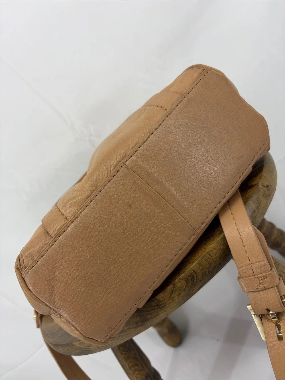 Botkier Flatiron Mini Satchel Small Camel Tan Leather Purse Crossbody Bag